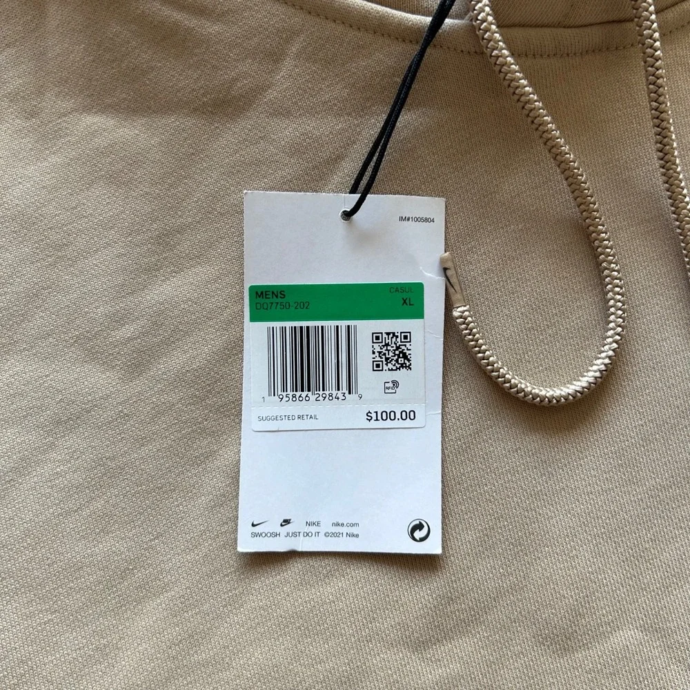 NWT Nike x Billie Eilish Fleece Hoodie Mushroom Tan Beige DQ7750-202 Mens XL